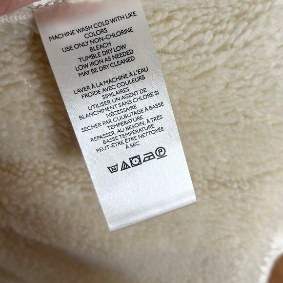 Free People We The Free Etta Sherpa Vest Womens Large Cream Belted Oversized - Picture 12 of 15